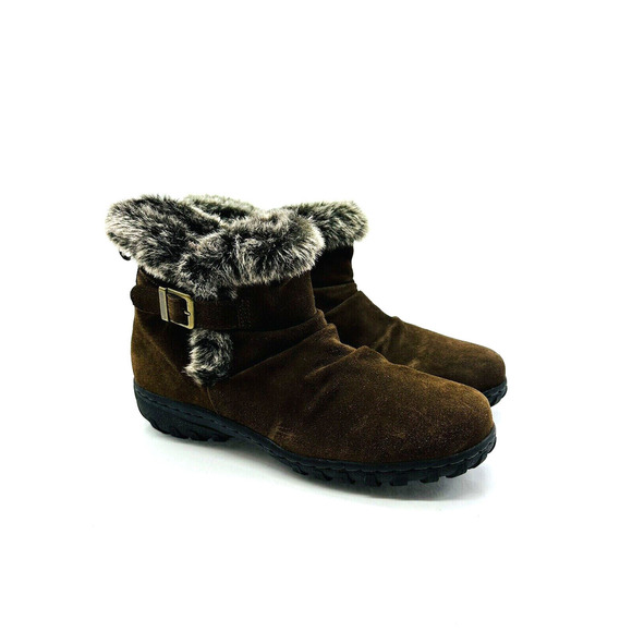 Khombu Lindsey Waterproof Suede Ankle Boots-Brown, US 7M *USED* - Picture 2 of 11